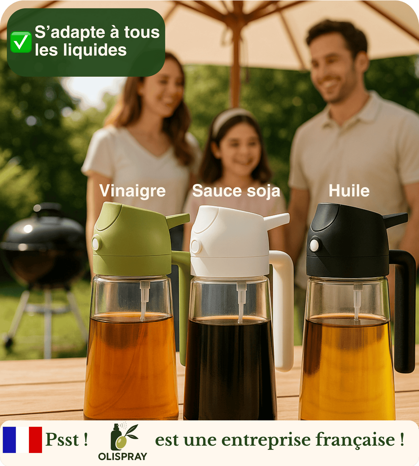 Spray à Huile – Dosage précis & Anti-coulures